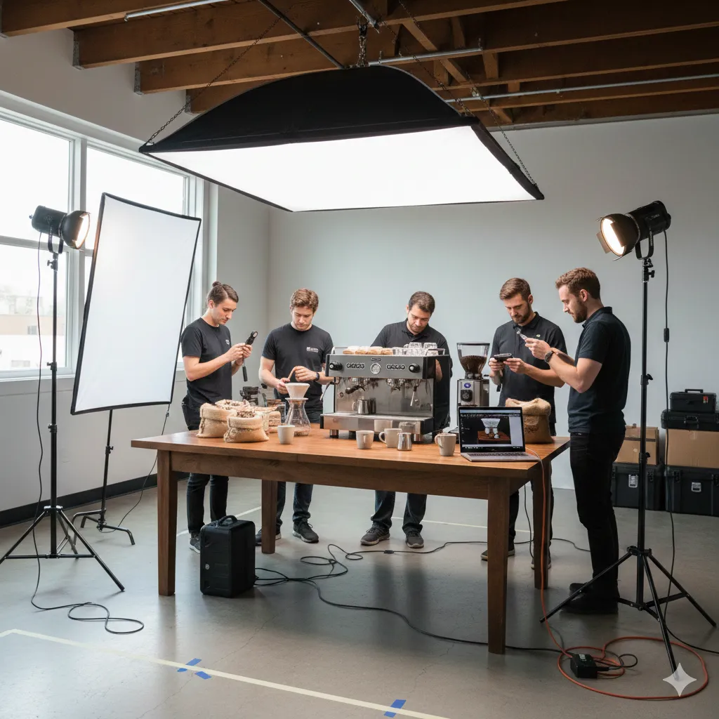 Commercial photography setup